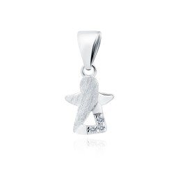 Pandantiv argint îngeraș cu pietre DiAmanti Z1734CR_W-DIA (Argint 925‰ 0,65 g.)